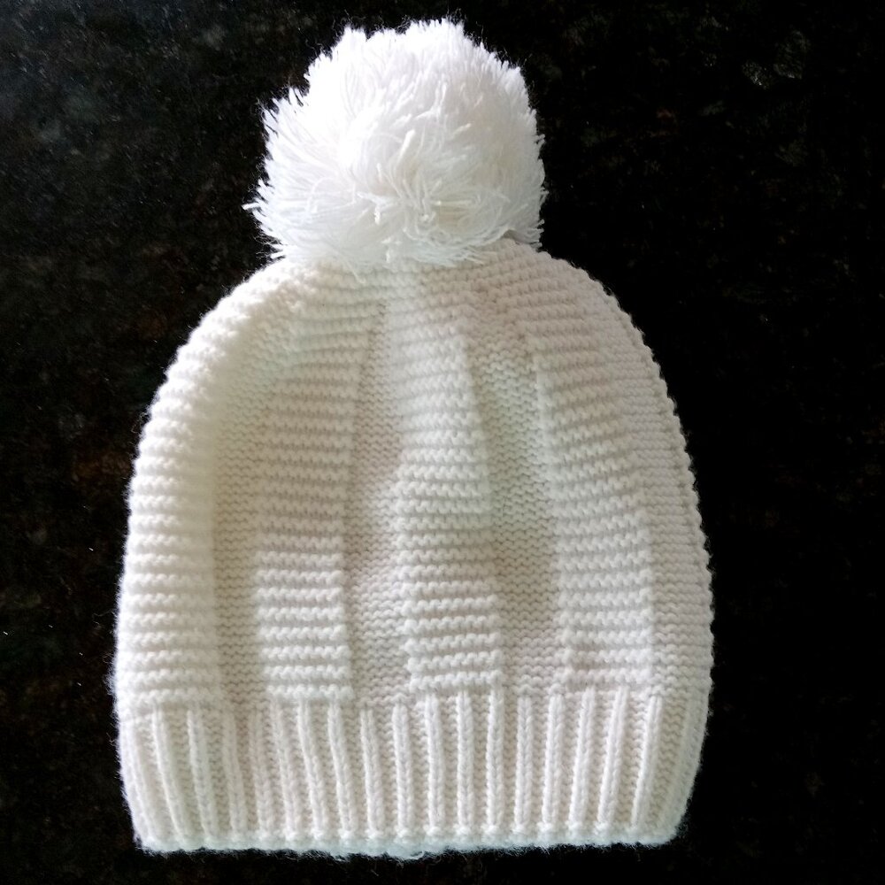 Big Fat Fluffy Cream Color Pom Pom Hat - never worn